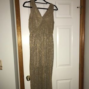 Gold and silver maxi dress